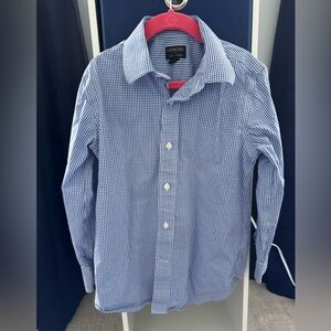 Crewcuts Blue Casual Button Down Shirt with Gingham Pattern